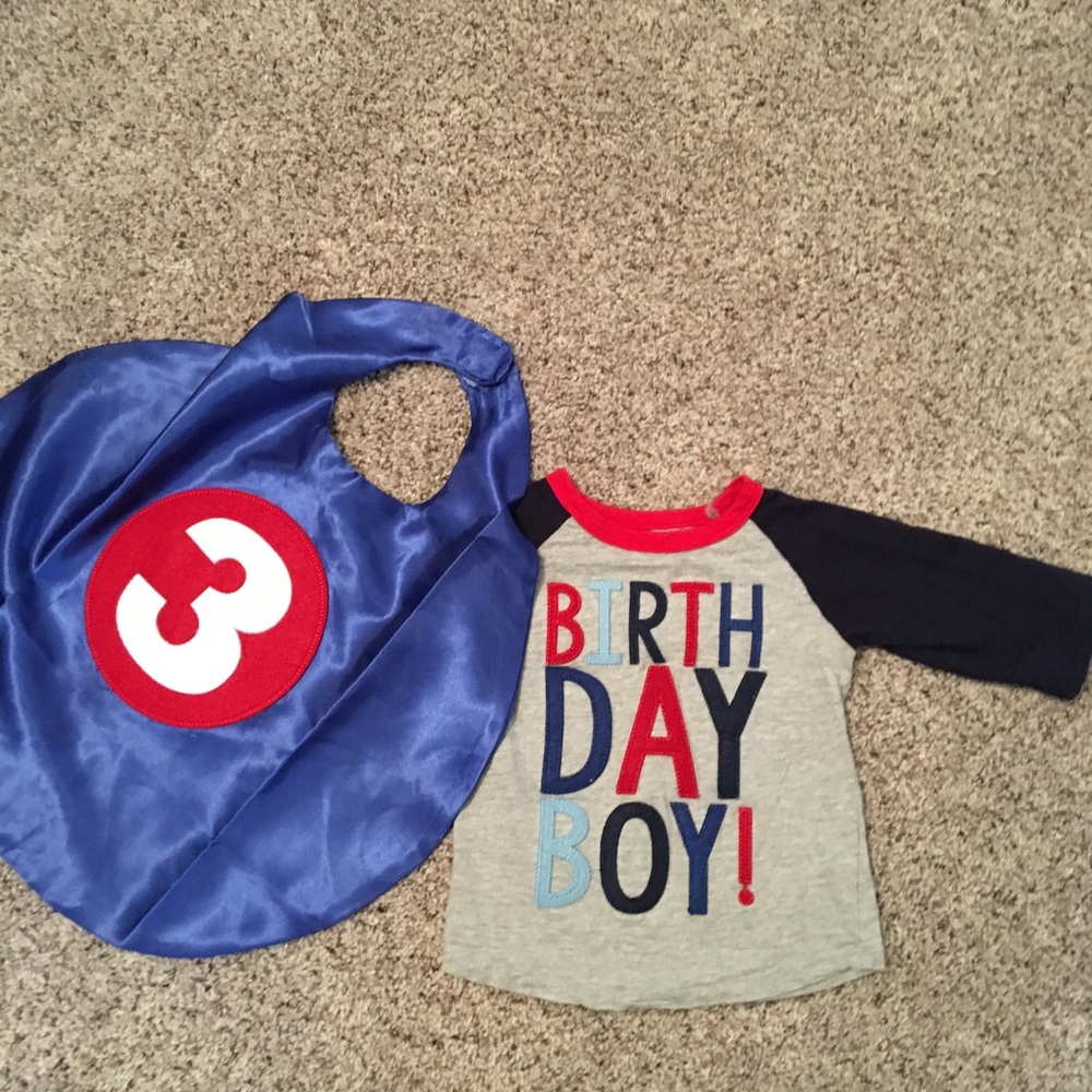 Birthday boy shirt.